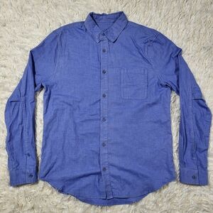 Lululemon Commission Long Sleeve Shirt Blue Mens Size Large!